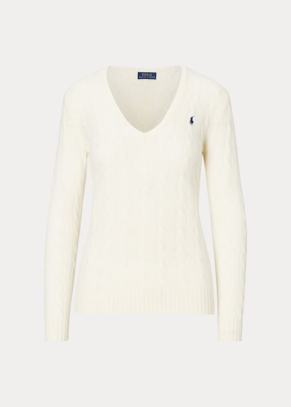 Suéter Polo Ralph Lauren Cable Wool-Cashmere Mulher 72984-FGJA